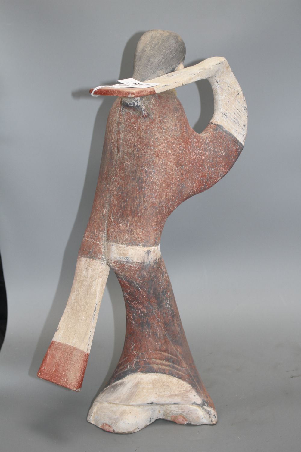 A large Chinese Han style pottery dancer, height 54cm